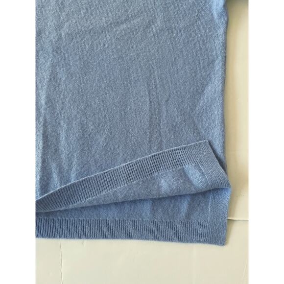 J Crew Cashmere Sweater Women L Light Blue Crew Neck Preppy Lightweight Classic - Picture 8 of 10